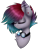 Size: 2316x2977 | Tagged: safe, artist:nillomika, imported from derpibooru, oc, oc only, pony, bust, chest fluff, eyes closed, portrait, simple background, solo