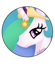 Size: 600x803 | Tagged: safe, artist:brittanysdesigns, imported from derpibooru, princess celestia, bust, button, female, portrait, solo