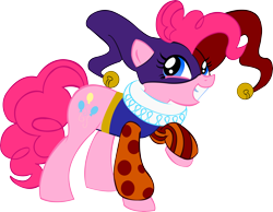 Size: 5307x4117 | Tagged: safe, artist:james-li, imported from derpibooru, pinkie pie, pony, absurd resolution, darkwing duck, female, jester, jester pie, quackerjack, ruff (clothing), solo