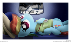 Size: 2070x1230 | Tagged: safe, artist:bvsquare, imported from derpibooru, rainbow dash, pony, daring do costume, female, solo