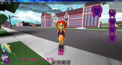 Size: 1600x858 | Tagged: safe, imported from derpibooru, sunset shimmer, equestria girls, 3d, creatorofpony, game, roblox