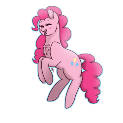 Size: 1000x1000 | Tagged: safe, artist:liefsong, imported from derpibooru, pinkie pie, female, open mouth, rearing, simple background, solo, transparent background