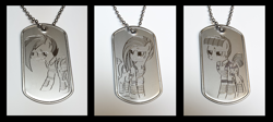 Size: 1352x606 | Tagged: safe, artist:silverslinger, deleted from derpibooru, imported from derpibooru, maud pie, pinkie pie, rainbow dash, season 5, alternate timeline, craft, dog tags, irl, jewelry, necklace, photo, picture, war