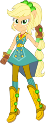 Size: 2178x5872 | Tagged: safe, artist:imperfectxiii, imported from derpibooru, applejack, equestria girls, legend of everfree, absurd resolution, clothes, female, freckles, geode of super strength, gloves, magical geodes, ponied up, rubber boots, simple background, sleeveless, solo, transparent background, vector