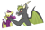 Size: 1161x801 | Tagged: safe, artist:howlingatthemoon654, imported from derpibooru, baff, fume, spear (dragon), dragon, baffume, gay, male, older, shipping, spear (g4), teenaged dragon
