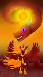 Size: 1456x2592 | Tagged: safe, artist:scalestroke315, imported from derpibooru, nightmare star, princess celestia, dragon
