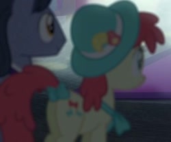 Size: 346x287 | Tagged: safe, imported from derpibooru, screencap, crimson cream, diamond cutter, fashion statement, mare e. belle, pony, the saddle row review, butt, cropped, female, mare, op i can't see shit, plot, solo focus