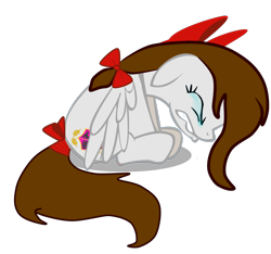 Size: 4500x4217 | Tagged: safe, artist:rsa.fim, edit, imported from derpibooru, oc, oc only, oc:whisper hope, pegasus, pony, absurd resolution, bow, crying, cutie mark, mexican, ribbon, sad, simple background, solo, tail bow, transparent background, unitárium, vector