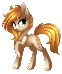 Size: 1829x2167 | Tagged: safe, artist:scarlet-spectrum, imported from derpibooru, oc, oc only, oc:parlay, earth pony, pony, commission, freckles, raised hoof, simple background, smiling, solo, transparent background, unshorn fetlocks