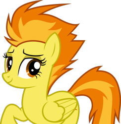 Size: 4882x5000 | Tagged: safe, artist:dashiesparkle, imported from derpibooru, spitfire, pegasus, pony, top bolt, absurd resolution, cute, female, raised hoof, show accurate, simple background, smiling, solo, transparent background, vector