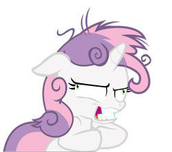 Size: 900x795 | Tagged: artist needed, safe, edit, imported from derpibooru, sweetie belle, pony, unicorn, lesson zero, bipedal, creepy, drugs, faic, female, gritted teeth, insanity, insanity belle, messy mane, meth, psycho belle, simple background, solo, transparent background, vector, wat