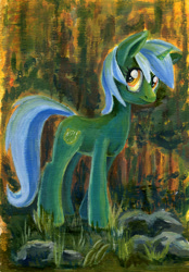 Size: 500x720 | Tagged: safe, artist:maytee, imported from derpibooru, lyra heartstrings, pony, unicorn, acrylic painting, female, solo, traditional art
