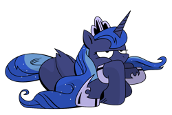 Size: 1200x800 | Tagged: source needed, safe, artist:andypriceart, idw, imported from derpibooru, princess luna, angry, female, simple background, solo, transparent background, unamused