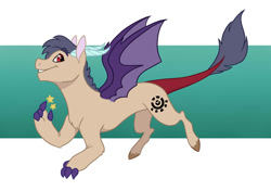 Size: 1480x1040 | Tagged: safe, artist:broohan, imported from derpibooru, oc, oc only, oc:oculus, hybrid, interspecies offspring, offspring, parent:discord, parent:princess celestia, parents:dislestia, solo