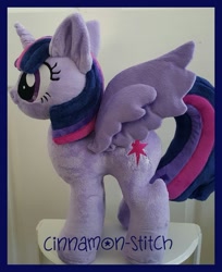 Size: 808x989 | Tagged: safe, artist:cinnamon-stitch, imported from derpibooru, twilight sparkle, alicorn, pony, irl, photo, plushie, solo, twilight sparkle (alicorn)