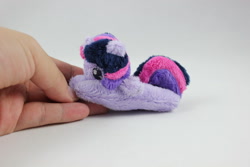Size: 1024x683 | Tagged: safe, artist:sweetemii, imported from derpibooru, twilight sparkle, irl, photo, plushie, solo, tiny