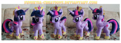 Size: 5052x1817 | Tagged: safe, artist:feneksia-creations, imported from derpibooru, twilight sparkle, alicorn, pony, big crown thingy, irl, jewelry, photo, plushie, regalia, solo, twilight sparkle (alicorn)