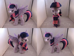 Size: 1597x1199 | Tagged: safe, artist:little-broy-peep, imported from derpibooru, twilight sparkle, alicorn, pony, clothes, irl, photo, plushie, scarf, solo, twilight sparkle (alicorn)