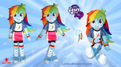 Size: 1024x565 | Tagged: safe, artist:lavim, imported from derpibooru, rainbow dash, equestria girls, irl, photo, plushie, solo