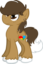 Size: 2117x3094 | Tagged: safe, artist:binkyt11, imported from derpibooru, oc, oc only, oc:binky, earth pony, pony, freckles, ponified, ponified oc, simple background, solo, stripes, transparent background, unshorn fetlocks