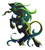 Size: 700x785 | Tagged: dead source, safe, artist:hioshiru, imported from derpibooru, queen chrysalis, classical unicorn, pony, unicorn, female, glowing eyes, leonine tail, solo, species swap, unshorn fetlocks