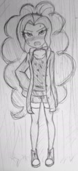 Size: 1024x2246 | Tagged: safe, artist:trainbang, imported from derpibooru, adagio dazzle, equestria girls, clothes, converse, female, shoes, sketch, solo, traditional art