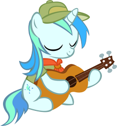 Size: 10751x11582 | Tagged: safe, artist:cyanlightning, imported from derpibooru, oc, oc only, oc:cyan lightning, .svg available, absurd resolution, clothes, cutie mark, guitar, hat, simple background, solo, transparent background, vector