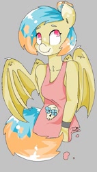 Size: 525x922 | Tagged: safe, artist:tamyarts, imported from derpibooru, oc, oc only, anthro, bat pony, solo