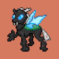 Size: 512x512 | Tagged: safe, artist:phonicb∞m, imported from derpibooru, thorax, changeling, male, pixel art, pokémon, rom hack, solo