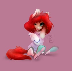 Size: 1024x1014 | Tagged: safe, artist:poisewritik, imported from derpibooru, oc, oc only, pony, redhead, solo