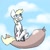 Size: 1024x1024 | Tagged: safe, artist:difis, artist:dumbf, imported from derpibooru, oc, oc only, oc:aryanne, earth pony, pony, cloud, female, flying, food, german, happy, heart, logic, meat, national socialism, riding, sausage, sex joke, sitting, sky, solo, swastika