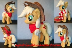 Size: 1225x816 | Tagged: safe, artist:agatrix, imported from derpibooru, applejack, earth pony, pony, applebutt, bandana, butt, clothes, irl, neckerchief, photo, plot, plushie, scarf, solo