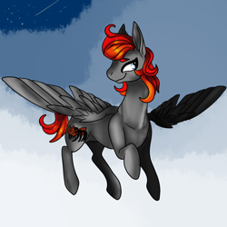 Size: 1024x1024 | Tagged: safe, artist:brainiac, imported from derpibooru, oc, oc only, pegasus, pony, female, flying, full body, mare, solo