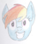 Size: 467x555 | Tagged: safe, artist:barryfrommars, imported from derpibooru, rainbow dash, female, looking at you, solo, traditional art