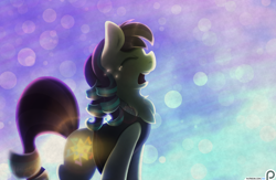 Size: 2000x1302 | Tagged: safe, artist:fluffyxai, imported from derpibooru, coloratura, pony, crying, digital painting, female, glowing cutie mark, i am just a pony, patreon, patreon logo, singing, solo, tears of joy