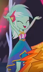 Size: 258x428 | Tagged: safe, imported from derpibooru, screencap, lyra heartstrings, equestria girls, legend of everfree, cropped, female, solo