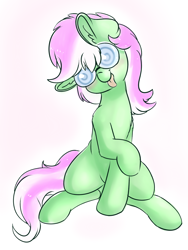 Size: 1280x1698 | Tagged: safe, artist:wickedsilly, imported from derpibooru, oc, oc only, oc:mint condition, pony, blushing, cute, glasses, head tilt, silly, silly pony, sketch, solo, tongue out