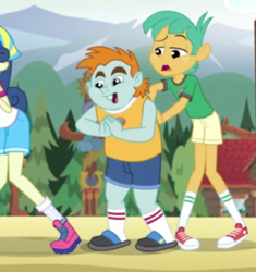 Size: 432x460 | Tagged: safe, imported from derpibooru, screencap, bon bon, snails, snips, sweetie drops, equestria girls, legend of everfree, clothes, converse, cropped, eyes on the prize, out of context, shoes