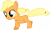 Size: 5000x3023 | Tagged: safe, artist:lman225, imported from derpibooru, applejack, earth pony, pony, the cutie mark chronicles, absurd resolution, blank flank, female, filly, filly applejack, running, simple background, solo, transparent background, vector