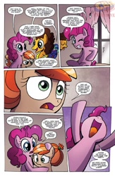 Size: 900x1384 | Tagged: safe, artist:agnesgarbowska, idw, imported from derpibooru, aurora muffin, cheese sandwich, java bolt, pinkie pie, pumpkin twizzle, spoiler:comic, spoiler:comicff34