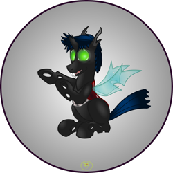 Size: 5000x5000 | Tagged: safe, artist:lakword, imported from derpibooru, oc, oc only, oc:flik, changeling, absurd resolution, changeling oc, simple background, solo, transparent background