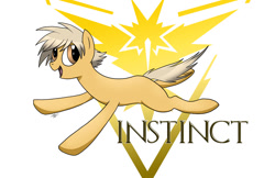 Size: 1000x647 | Tagged: safe, artist:wolftendragon, imported from derpibooru, pokémon, pokémon go, ponified, solo, team instinct