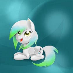 Size: 1700x1700 | Tagged: safe, artist:twistedmindbrony, imported from derpibooru, oc, oc only, oc:tvett, pegasus, pony, heterochromia, piercing, prone, smiling, solo