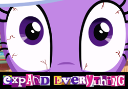 Size: 620x431 | Tagged: safe, edit, edited screencap, imported from derpibooru, screencap, twilight sparkle, it's about time, bloodshot eyes, close-up, expand dong, exploitable meme, female, meme, monitor everything, solo, twilight snapple