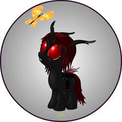 Size: 5000x5000 | Tagged: safe, artist:lakword, imported from derpibooru, oc, oc only, changeling, nymph, absurd resolution, changeling oc, cute, female, filly, red changeling, simple background, solo, transparent background