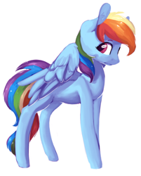 Size: 2000x2493 | Tagged: safe, artist:baldmoose, imported from derpibooru, rainbow dash, concave belly, female, mare, solo