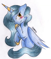 Size: 1606x1839 | Tagged: safe, artist:coffytacotuesday, imported from derpibooru, oc, oc only, alicorn, pony, alicorn oc, solo, traditional art