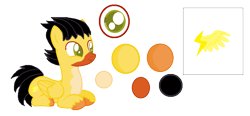 Size: 1112x514 | Tagged: safe, artist:mixelfangirl100, imported from derpibooru, pegasus, pony, angry birds, chuck, chuck (angry birds), ponified, reference sheet, simple background, solo, the angry birds movie, transparent background