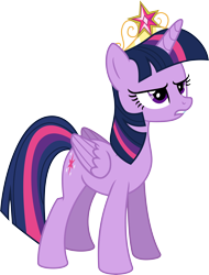 Size: 5000x6563 | Tagged: safe, artist:lman225, imported from derpibooru, twilight sparkle, alicorn, pony, princess twilight sparkle (episode), .svg available, absurd resolution, big crown thingy, element of magic, female, folded wings, jewelry, mare, regalia, simple background, solo, transparent background, twilight sparkle (alicorn), vector