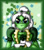 Size: 1062x1200 | Tagged: safe, artist:faerie-starv, imported from derpibooru, minty (g1), anthro, female, g1, saint patrick's day, shamrock, solo